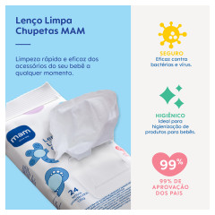 LIMPA CHUPETAS MAM - LENCO UMEDECIDO