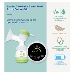 BOMBA TIRA-LEITE 2 EM 1 MAM  UNITARIA