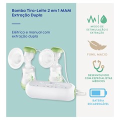 BOMBA TIRA-LEITE 2 EM 1 MAM  DUPLA