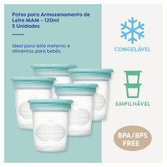 POTES COM TAMPA MAM STORAGE SOLUTION