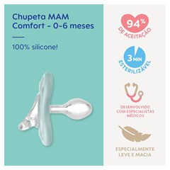 CHUPETA MAM COMFORT 2 - EMBALAGEM UNITARIA NEUTRA