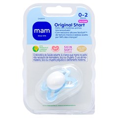 CHUPETA MAM START 0-2 MESES - EMBALAGEM UNITARIA AZUL