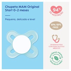 CHUPETA MAM START 0-2 MESES - EMBALAGEM UNITARIA AZUL