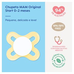 CHUPETA MAM START 0-2 MESES - EMBALAGEM UNITARIA NEUTRA