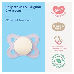 CHUPETA MAM ORIGINAL 0-6 MESES - EMBALAGEM UNITARIA ROSA