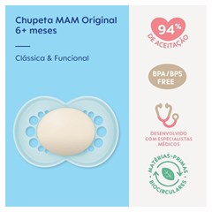 CHUPETA MAM ORIGINAL 6+ MESES - EMBALAGEM UNITARIA AZUL