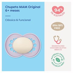 CHUPETA MAM ORIGINAL 6+ MESES - EMBALAGEM UNITARIA ROSA