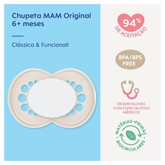 CHUPETA MAM ORIGINAL 6+ MESES - EMBALAGEM UNITARIA NEUTRA
