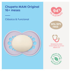 CHUPETA MAM ORIGINAL 16+ MESES - EMBALAGEM UNITARIA ROSA