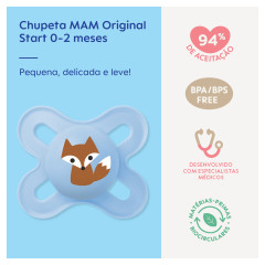 CHUPETA MAM START 0-2 MESES - EMBALAGEM UNITARIA AZUL