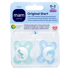 CHUPETA MAM START 0-2 MESES - EMBALAGEM DUPLA AZUL