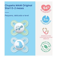 CHUPETA MAM START 0-2 MESES - EMBALAGEM DUPLA AZUL