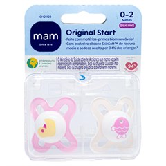 CHUPETA MAM START 0-2 MESES - EMBALAGEM DUPLA ROSA