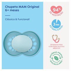 CHUPETA MAM ORIGINAL 6+ MESES - EMBALAGEM UNITARIA AZUL