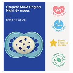 CHUPETA MAM NIGHT 6+ MESES - EMBALAGEM UNITARIA AZUL