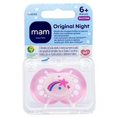 CHUPETA MAM NIGHT 6+ MESES - EMBALAGEM UNITARIA ROSA