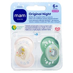 CHUPETA MAM ORIGINAL NIGHT 6+ MESES- EMBALAGEM DUPLA NEUTRA