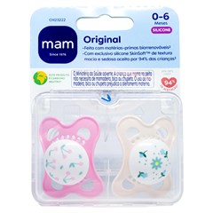 CHUPETA MAM ORIGINAL 0-6 MESES - EMBALAGEM DUPLA ROSA