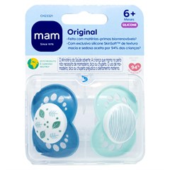 CHUPETA MAM ORIGINAL 6+ MESES - EMBALAGEM DUPLA AZUL