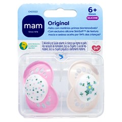CHUPETA MAM ORIGINAL 6+ MESES - EMBALAGEM DUPLA ROSA