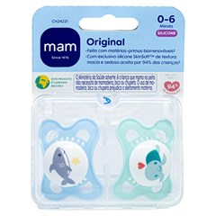 CHUPETA MAM ORIGINAL 0-6 MESES - EMBALAGEM DUPLA AZUL