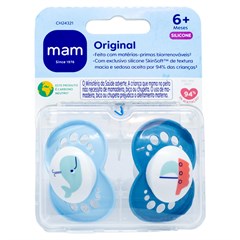 CHUPETA MAM ORIGINAL 6+ MESES - EMBALAGEM DUPLA AZUL