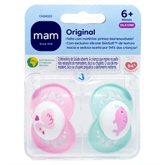 CHUPETA MAM ORIGINAL 6+ MESES - EMBALAGEM DUPLA ROSA