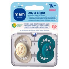 CHUPETA MAM ORIGINAL DAY&NIGHT 16+ MESES - EMBALAGEM DUPLA AZUL