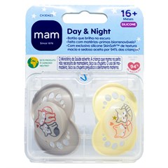 CHUPETA MAM ORIGINAL DAY&NIGHT 16+ MESES - EMBALAGEM DUPLA NEUTRA