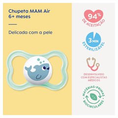 CHUPETA MAM AIR 6+ MESES - EMBALAGEM UNITARIA AZUL