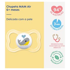 CHUPETA MAM AIR 6+ MESES - EMBALAGEM UNITARIA NEUTRA