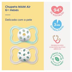 CHUPETA MAM AIR 6+ MESES - EMBALAGEM DUPLA AZUL