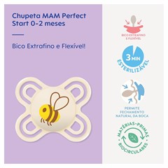 CHUPETA MAM PERFECT START 0-2 MESES - EMBALAGEM UNITARIA NEUTRA