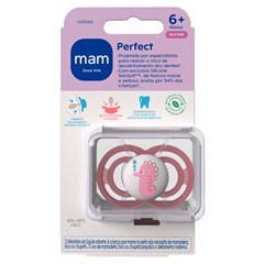 CHUPETA MAM PERFECT 6+ MESES - EMBALAGEM UNITARIA ROSA