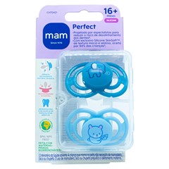 CHUPETA MAM PERFECT 16+ EMBALAGEM DUPLA - AZUL
