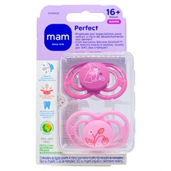 CHUPETA MAM PERFECT 16+ EMBALAGEM DUPLA - ROSA