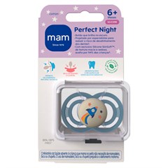 CHUPETA MAM PERFECT NIGHT 6+ MESES - EMBALAGEM UNITARIA AZUL