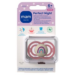 CHUPETA MAM PERFECT NIGHT 6+ MESES - EMBALAGEM UNITARIA ROSA