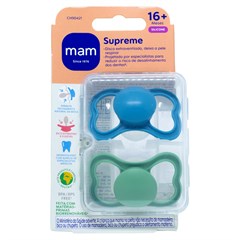 CHUPETA MAM SUPREME 16+ MESES - EMBALAGEM DUPLA AZUL