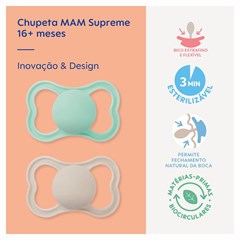 CHUPETA MAM SUPREME 16+ MESES - EMBALAGEM DUPLA NEUTRA