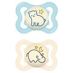 CHUPETA MAM SUPREME NIGHT 0-6 MESES - EMBALAGEM DUPLA AZUL