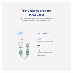 PRENDEDOR MAM CLIP IT! - AZUL