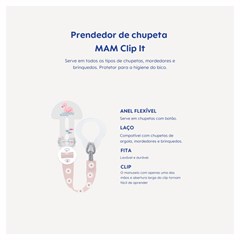 PRENDEDOR MAM CLIP IT! - ROSA