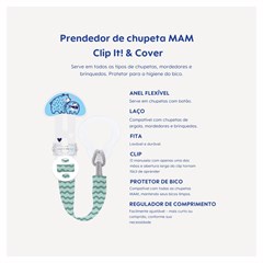 PRENDEDOR MAM CLIP IT!& COVER - AZUL