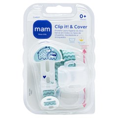 PRENDEDOR MAM CLIP IT!& COVER - AZUL