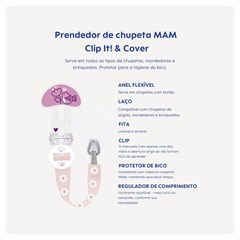PRENDEDOR MAM CLIP IT!& COVER - ROSA
