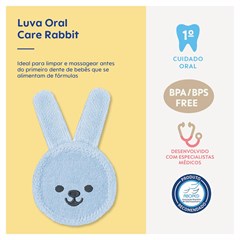 LUVA MAM ORAL CARE RABBIT - AZUL