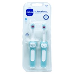 ESCOVA MAM BABYS BRUSH - EMBALAGEM DUPLA - AZUL