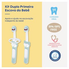 ESCOVA MAM BABYS BRUSH - EMBALAGEM DUPLA - AZUL
