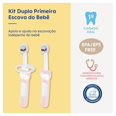 ESCOVA MAM BABYS BRUSH - EMBALAGEM DUPLA - ROSA
